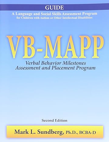 VB-MAPP: Verbal Behavior Milestones Assessment and Placement Program, Full Set