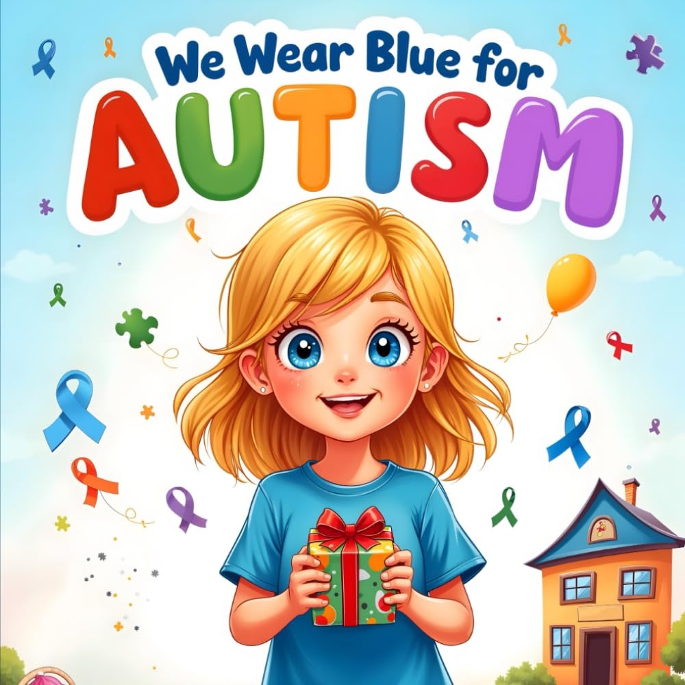 We Wear Blue for Autism book for kids : A Heartwarming Children's Story About Kindness, Inclusion, and Supporting Autism Awareness Month - Popular Autism Related Book