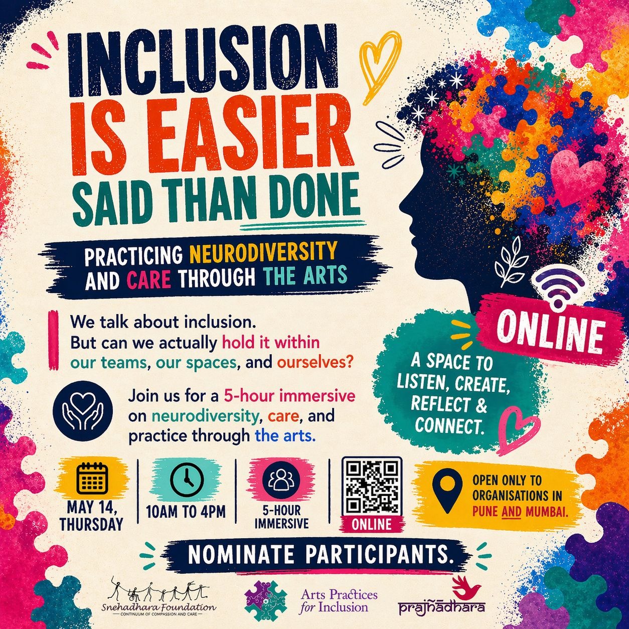 "Inclusion Is Easier Said Than Done Practicing Neurodiversity and Care through the Arts "