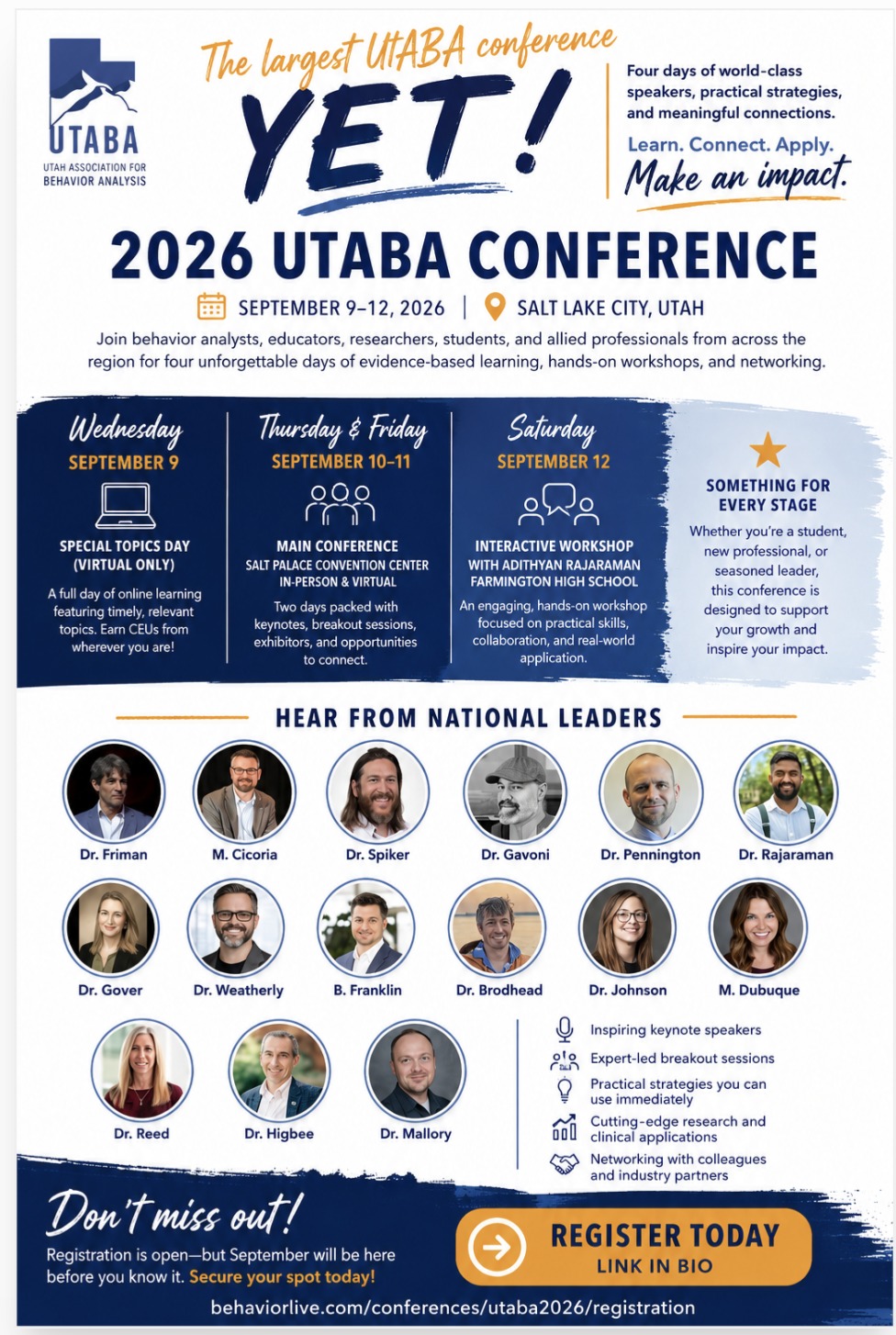 2026 Utah Association for Behavior Analysis (UtABA) Conference