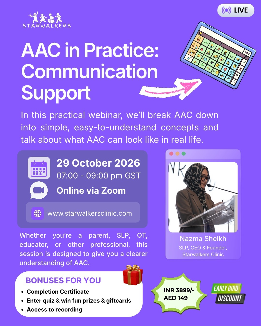 AAC in Practice: Communication Support" webinar